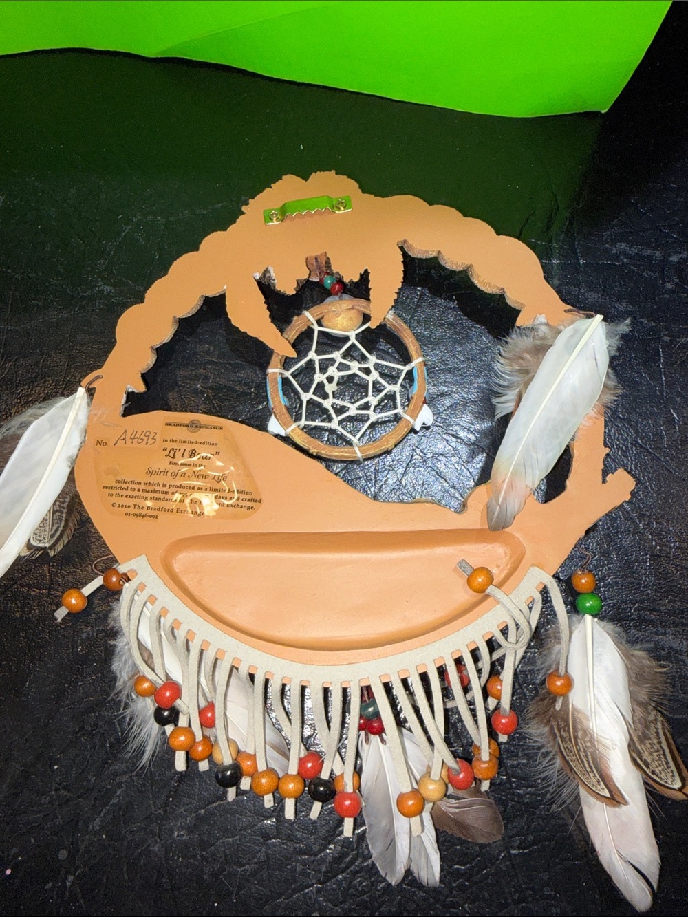 The Bradford Exchange Brown, Cream and Tan Dreamcatcher Baby in Cradle Necklace - Picture 2 of 8